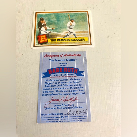 Topps Laminated Limited Edition 1991 Commemorative Babe Ruth Baseball ⚾️Card - Picture 2 of 10